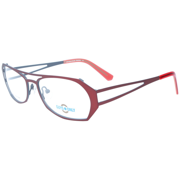 Ausgefallene Damen Metall - Brillenfassung Guys Only GO 3114-950 in Rot