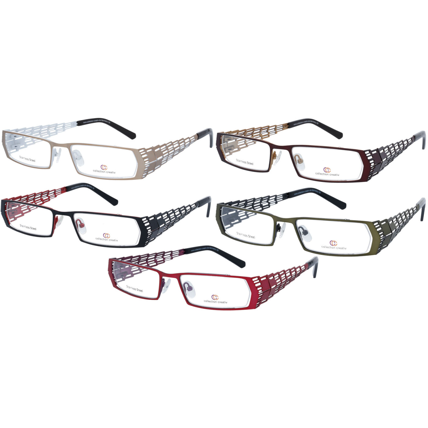 Edle Lesebrille Aus Metall Mit 14Kt. Gold Doublé Halbbrille Für Damen
