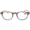 Kunststoffbrille DOKTOR + 2,00 dpt mit Federscharnier inkl. hochwertigem Kunstlederetui in Havanna - Orange