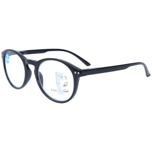 Gleitsichtbrille AIDEN - erweiterte Fertiglesehilfe / Lesebrille | Arbeitsplatzbrille + 1,50 dpt in Schwarz