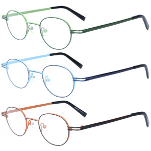 Stylische Lesebrille "HERMINE" aus Metall im...