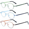 Stylische Lesebrille "HERMINE" aus Metall im Retro-Style mit individueller Stärke