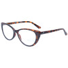 MONTANA Fertig-Lesebrille/-hilfe aus Kunststoff mit Federscharnier in Havanna - Braun + 2,50 dpt