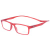 MONTANA Fertig-Lesebrille/-hilfe aus Kunststoff mit Magnetbügelenden in Rot + 2,00 dpt