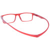 MONTANA Fertig-Lesebrille/-hilfe aus Kunststoff mit Magnetbügelenden in Rot + 2,00 dpt