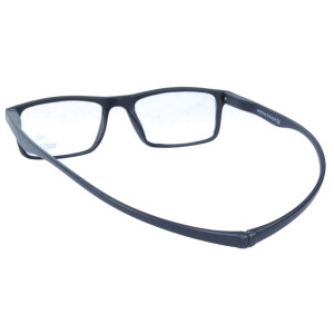 MONTANA Fertig-Lesebrille/-hilfe aus Kunststoff mit Magnetbügelenden in Schwarz + 2,50 dpt