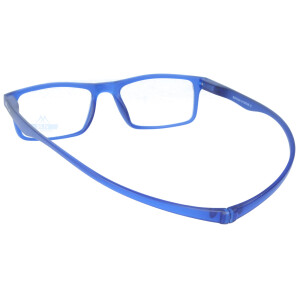 MONTANA Fertig-Lesebrille/-hilfe aus Kunststoff mit Magnetbügelenden in Blau + 1,50 dpt