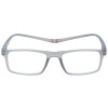 MONTANA Fertig-Lesebrille/-hilfe aus Kunststoff mit Magnetbügelenden in Grau + 1,50 dpt