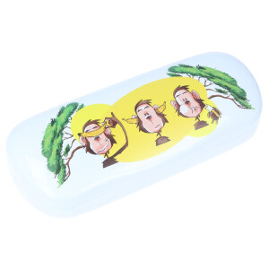 Lustiges Hartschalenetui aus Alu in Weiß mit...