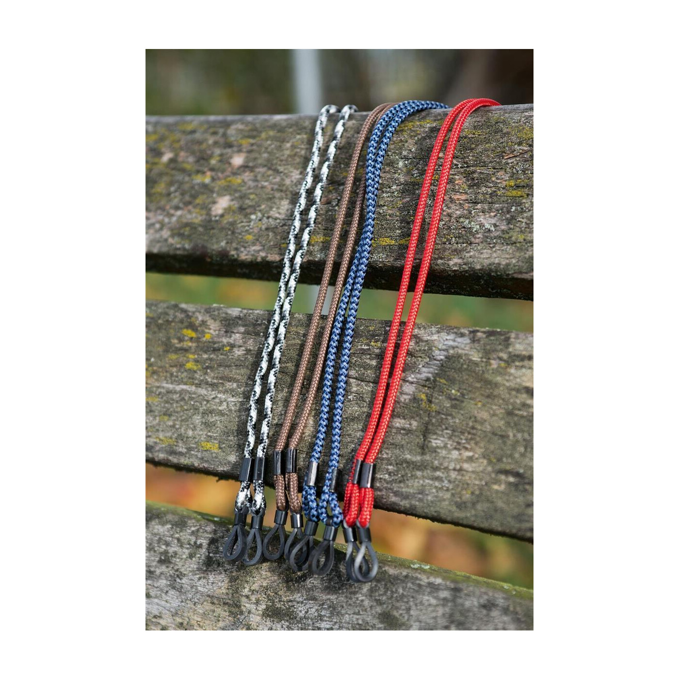 Brillenband Sport 5er Set - Neopren Brillenhalterung Blau Rot Grün Grau
