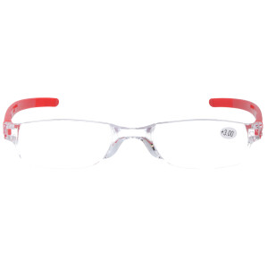 Fertiglesebrille / Lesehilfe UNIVERSAL in Feuerrot + 2,50...