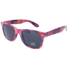Bunte auffällige Sonnenbrille in Pink/Rot und grauer Tönung UV 400