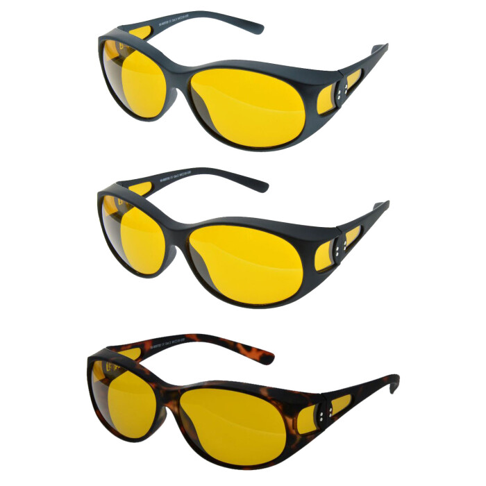 Solarprotection Überbrille - oval-rund groß | Polarisierend + Kontraststeigernd 