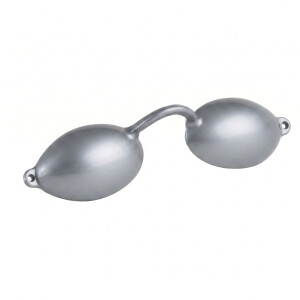 Solariumbrille / UV-Schutzbrille in Silber mit Silikonband