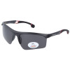 Polarisierende Montana Eyewear SP317 Sportsonnenbrille aus mattem Kunststoff mit gummierten Bügeln in Schwarz