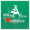 Polyclean Microfasertuch mit Motiv "I LOVE BREMEN"