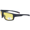 Polarisierende Montana Eyewear SP313F Sonnenbrille aus mattem Kunststoff inklusive Stoffbeutel in Schwarz - Gelb