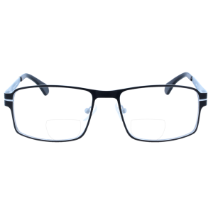 Farbenfrohe Edelstahl-Bifokalbrille FRANK mit Federscharnier und individueller Stärke