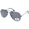 Polarisierende Montana Eyewear Sonnenbrille MP94F aus Metall in Pilotenform in Schwarz