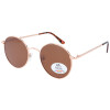 Polarisierende Montana Eyewear Sonnenbrille MP85C aus Metall in moderner Panto-Form in Rosegold-Braun