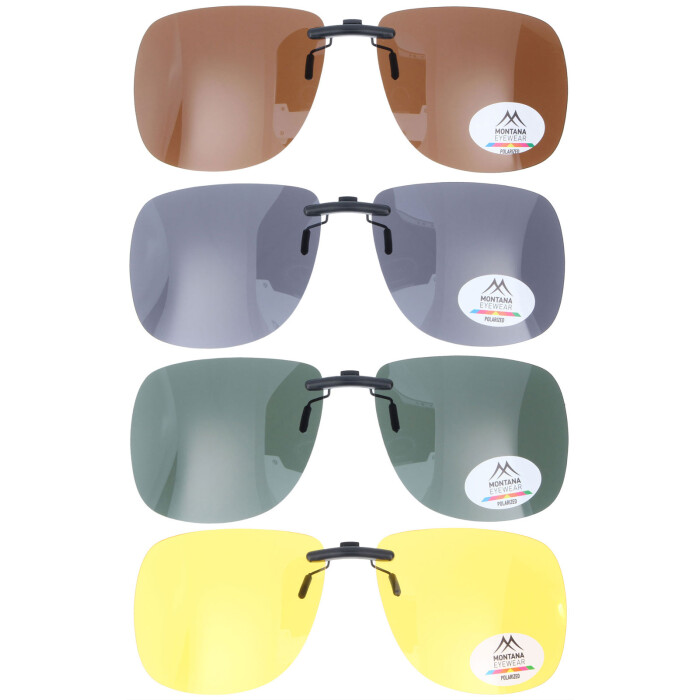 Sonnenschutz Vorhänger Montana Eyewear C1 - polarisierend mit einfachem Clip on in vier Farben