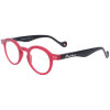 Runde Lesebrille MR69 aus Kunststoff von MONTANA mit Federscharnier Rot + 1,50 dpt