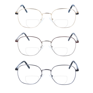 Moderne Metall-Bifokalbrille MERLIN in angesagter...