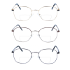 Moderne Metall-Bifokalbrille MERLIN in angesagter Panto-Form mit Federscharnier und individueller Stärke
