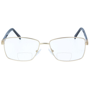 Schicke Bifokalbrille ANTON aus einer Metall-Kunststoff Kombination mit Federscharnier und individueller Stärke