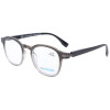 Stilvolle Lesebrille in angesagtem Retro-Look mit Blaulichtfilter / Blueblocker - Grau - Transparent + 1,00 dpt
