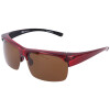 Sportliche Überbrille / Sonnenbrille in Rot - Kristall mit brauner Tönung und Polarisation