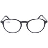 Panto-Fertiglesebrille inkl. Einstecketui Schwarz + 2,0 dpt