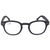 Auffällige Fertiglesebrille /-hilfe aus Kunststoff mit Federscharnier  inkl. Einstecketui Schwarz +1,0 dpt