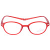 Ovale, funktionelle MONTANA-Lesebrille/-hilfe "MAG" mit  Magnetbügelenden und transparentem Stecketui in verschiedenen Farbe rot + 2,00 dpt