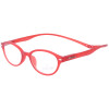 Ovale, funktionelle MONTANA-Lesebrille/-hilfe "MAG" mit  Magnetbügelenden und transparentem Stecketui in verschiedenen Farbe rot + 2,50 dpt