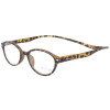 Ovale, funktionelle MONTANA-Lesebrille/-hilfe "MAG" mit  Magnetbügelenden und transparentem Stecketui in verschiedenen Farbe havanna  + 2,50 dpt