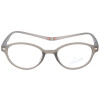 Ovale, funktionelle MONTANA-Lesebrille/-hilfe "MAG" mit  Magnetbügelenden und transparentem Stecketui in verschiedenen Farbe grau + 2,50 dpt