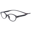 Ovale, funktionelle MONTANA-Lesebrille/-hilfe "MAG" mit  Magnetbügelenden und transparentem Stecketui in verschiedenen Farbe schwarz + 3,00 dpt