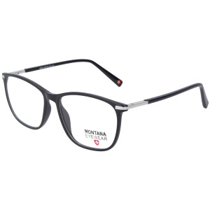 MONTANA Moderne Brillenfassung MA54 mit Federscharnier in Schwarz
