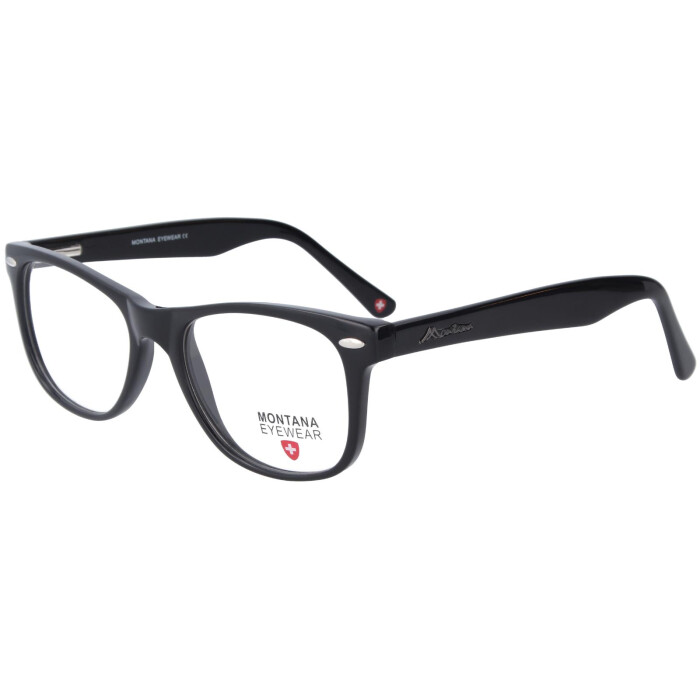 Montana Eyewear Brillenfassung MA61 aus hochwertigem Kunststoff in Schwarz mit Federscharnier