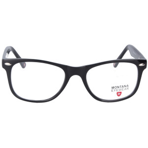 Montana Eyewear Brillenfassung MA61 aus hochwertigem Kunststoff in Schwarz mit Federscharnier