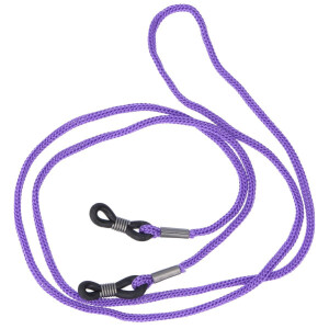 Brillenband / Brillenkordel mit verstellbarer Endschlaufe aus Silikon in Violett