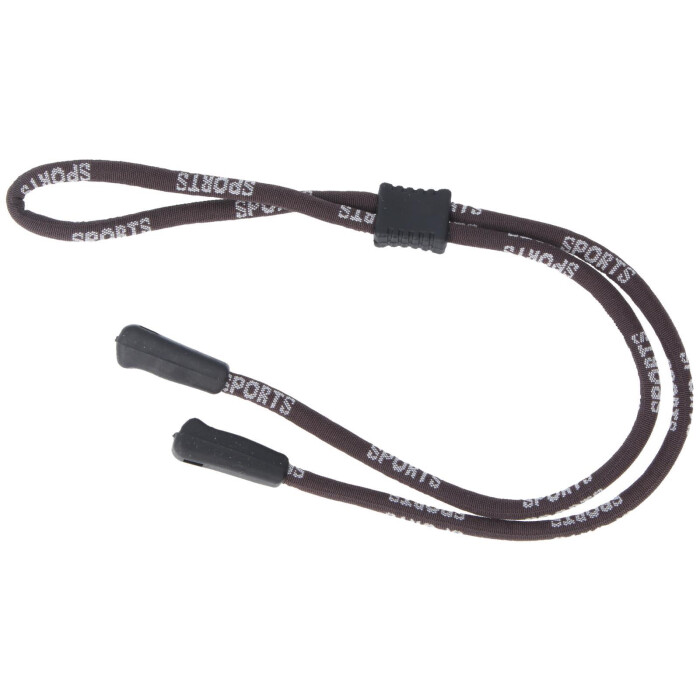 Brillenband / Brillenkordel / Sportband mit Stopper und Grip-Befestigung in Braun