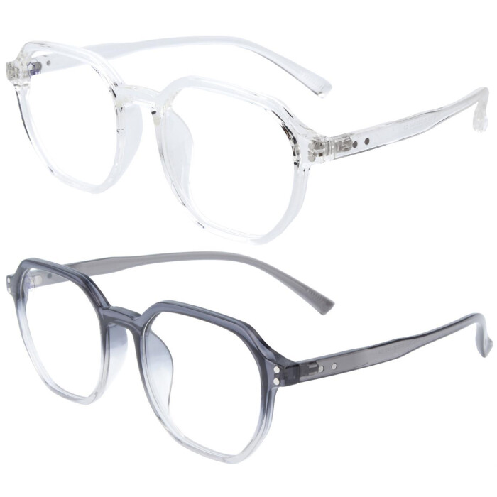 Moderne Kunststoff - Lesebrille SIA  im Retro - Style und magnetischem Sonnenclip in individueller Stärke