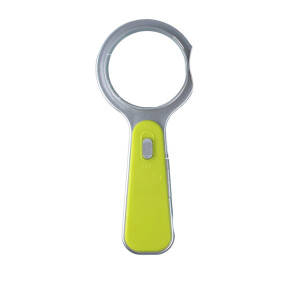 Lupenglas / Leuchtlupe B-WARE mit LED Leuchte in Gelb