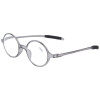 Moderne Fertiglesebrille / -hilfe BENJA in schicker Panto-Form mit flexiblen Bügeln | TR-90 in Grau + 1,50 dpt