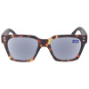Große Lesebrille mit Sonnenschutz KUBA im auffälligen Retrodesign inkl. Stecketui in Havanna - Braun + 1,00 dpt