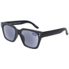Große Lesebrille mit Sonnenschutz KUBA im auffälligen Retrodesign inkl. Stecketui in Schwarz + 1,00 dpt