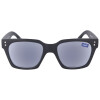Große Lesebrille mit Sonnenschutz KUBA im auffälligen Retrodesign inkl. Stecketui in Schwarz + 1,50 dpt