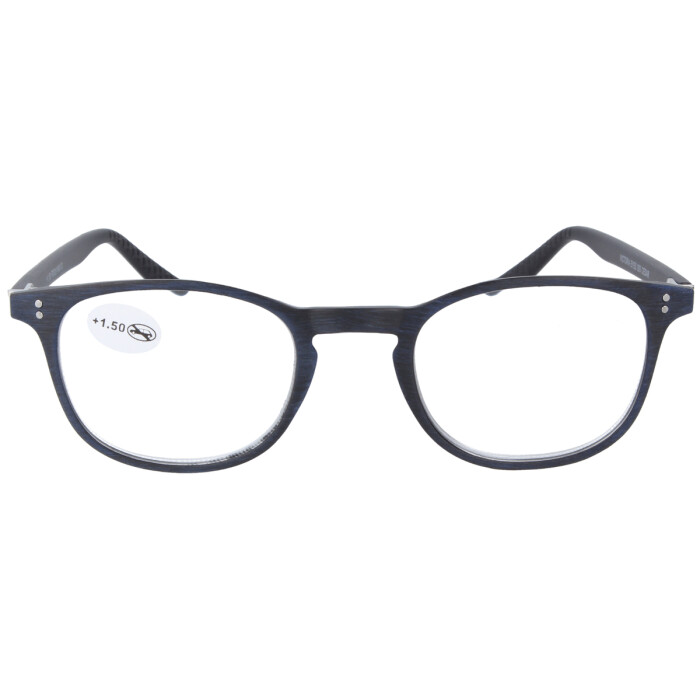 Fertiglesebrille CEDAR mit Federscharnier und Einstecketui in Blau +1,50 dpt